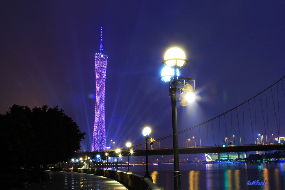 小蛮腰广州塔夜景 全景图