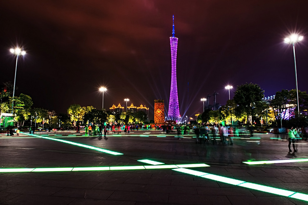 广州花城广场夜景