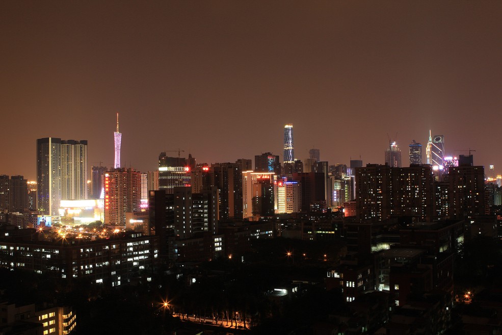 8,楼顶天台学拍夜景.