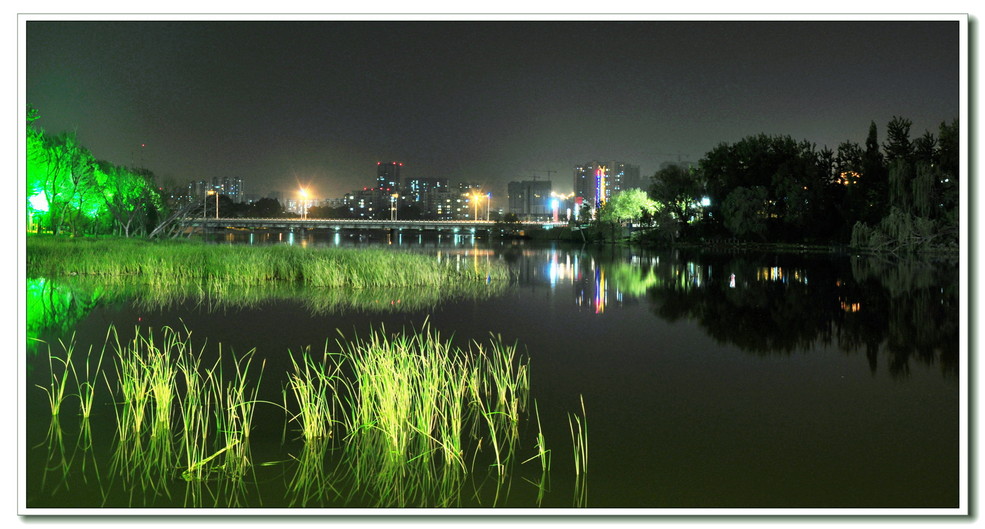 河边夜景