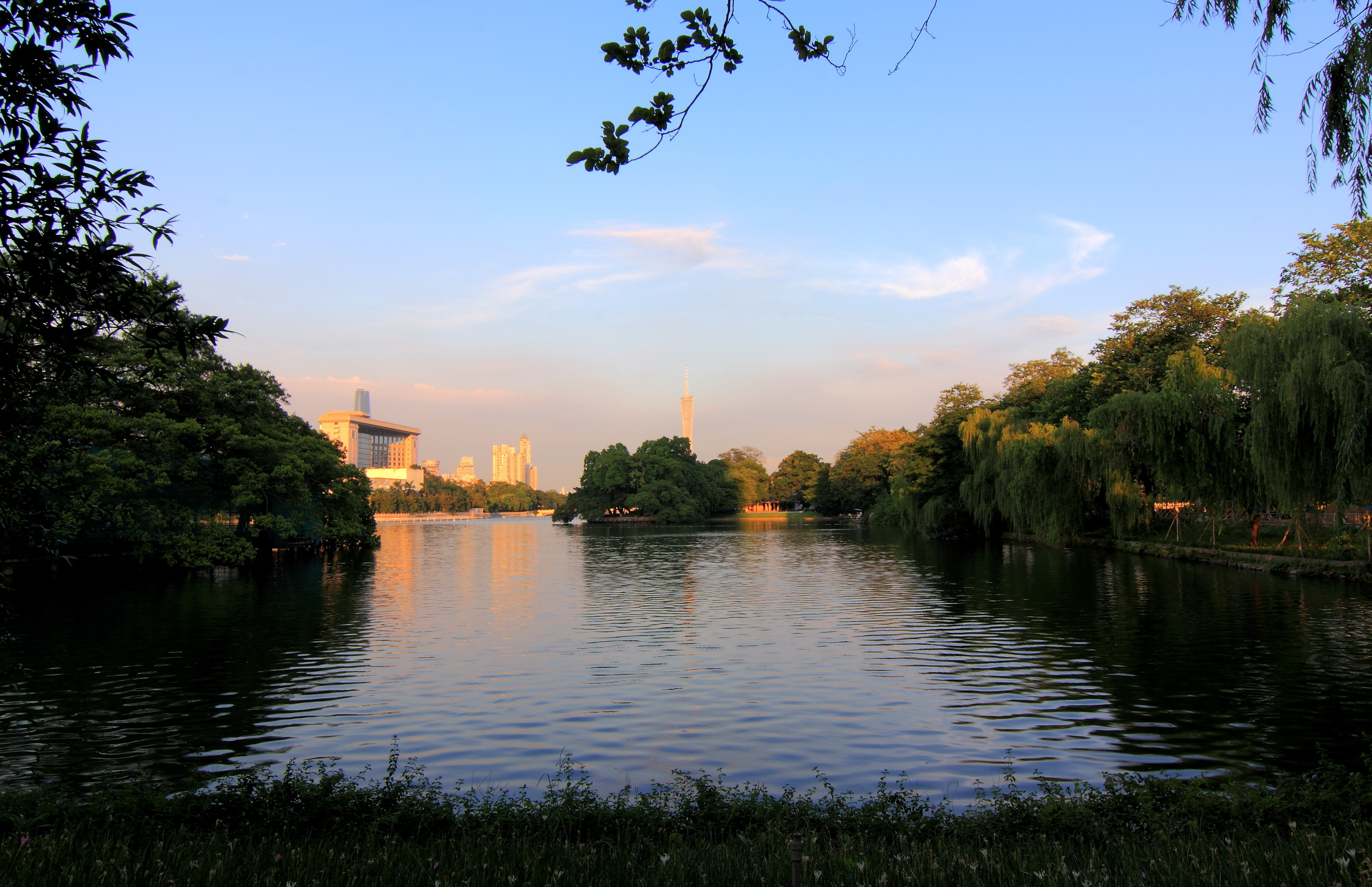 广州东湖公园晚霞