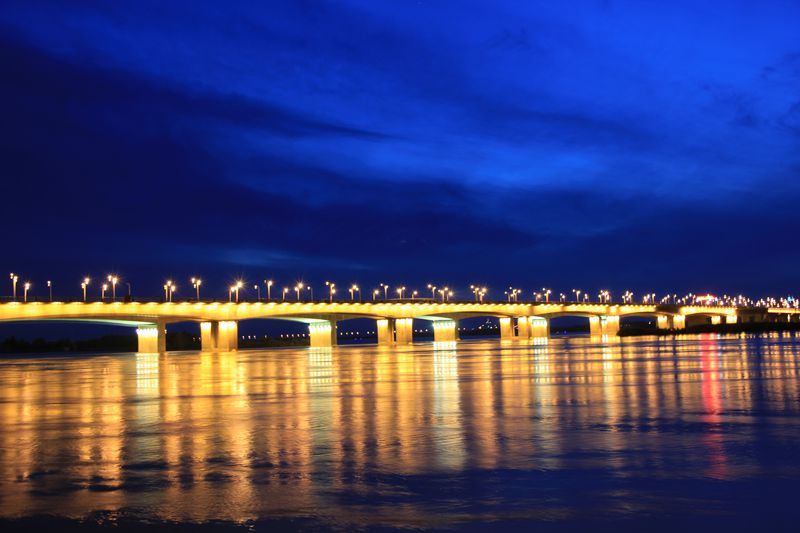 【哈尔滨松花江大桥夜景摄影图片】风光摄影_太平洋电脑网摄影部落