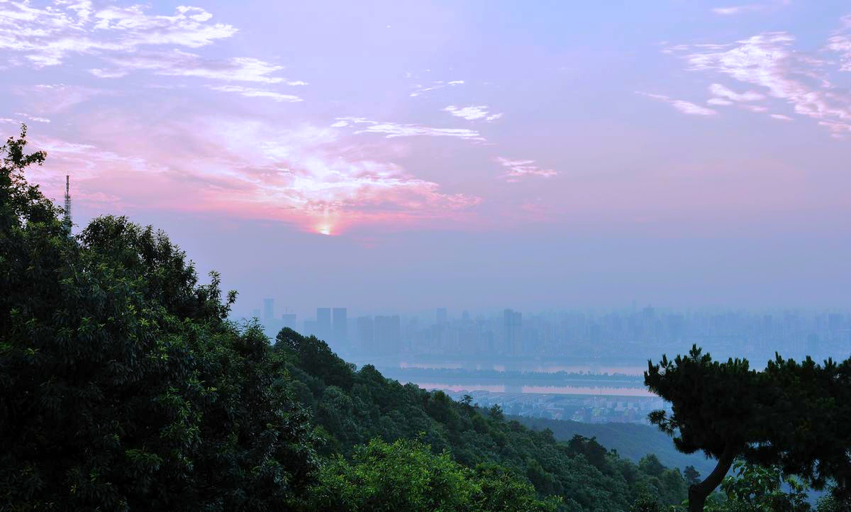 长沙岳麓山观日出