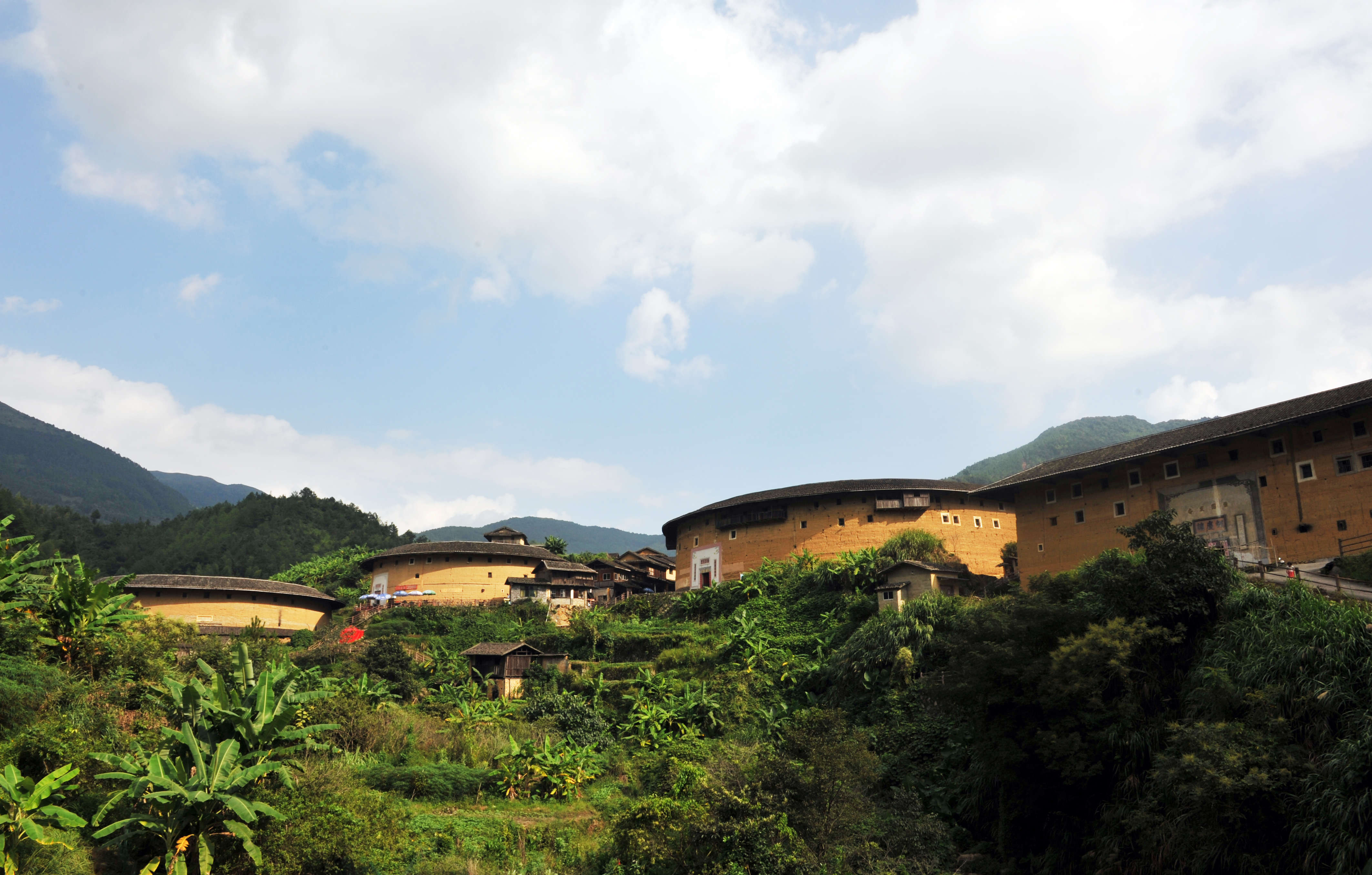 福建永定初溪客家围屋随拍二楼群风景