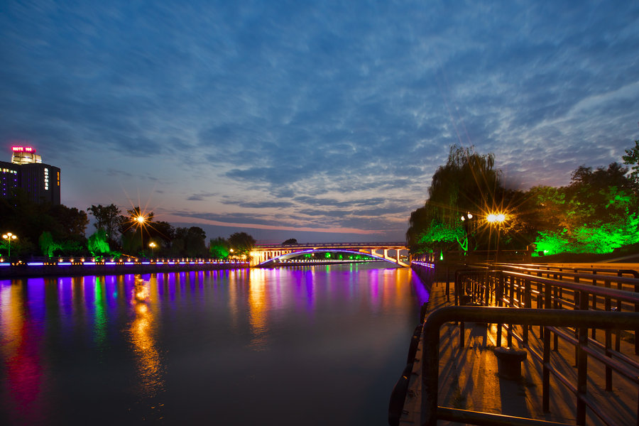 【扬州古运河夜景(之一)摄影图片】风光旅游摄