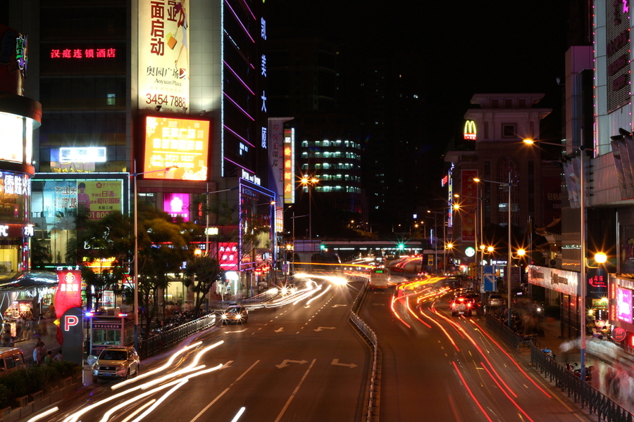 家乡夜景拍摄