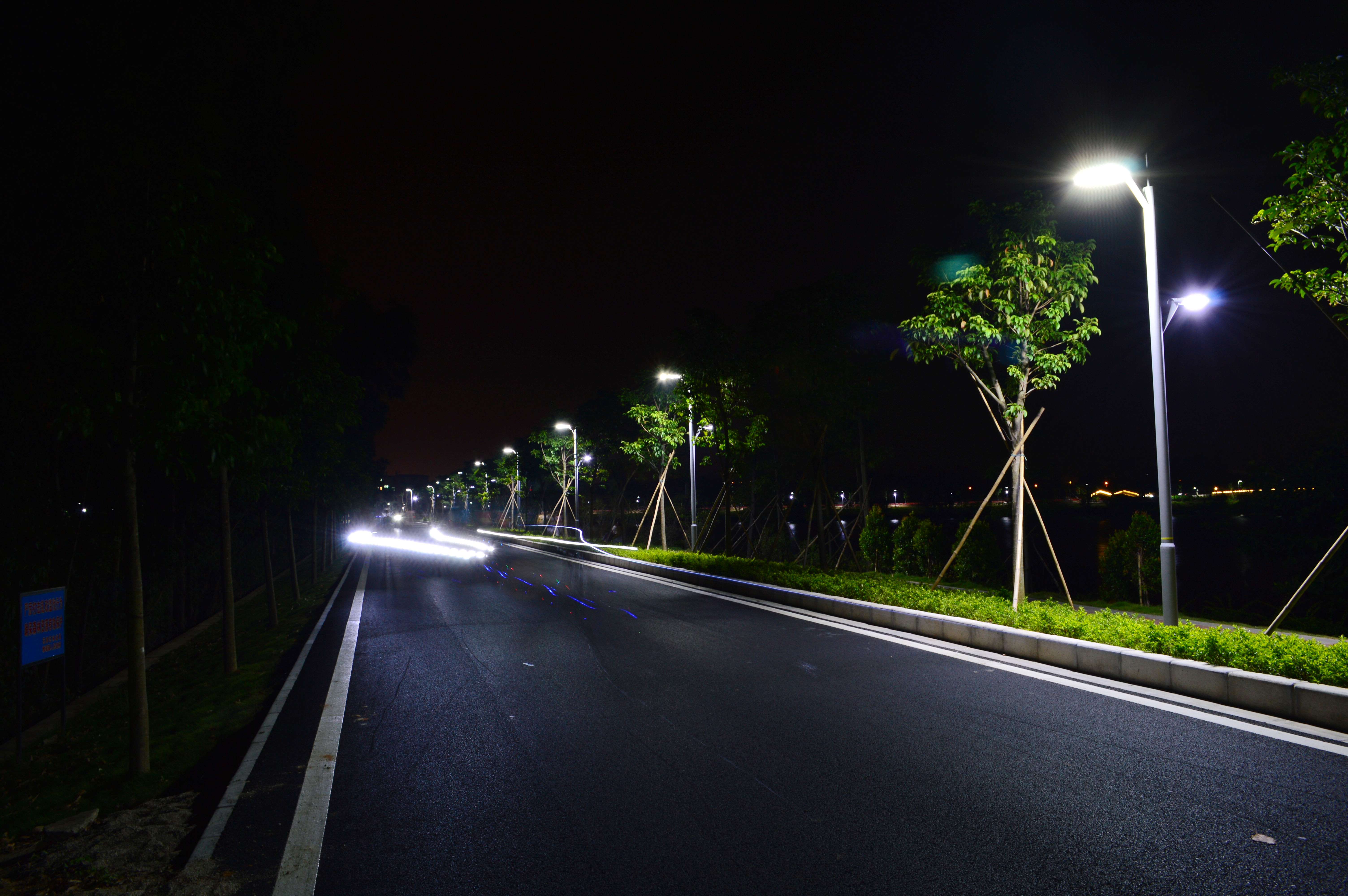 夜拍悠闲绿道