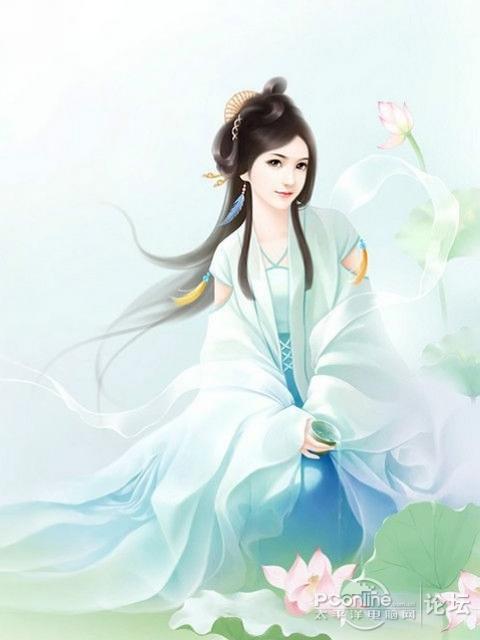 唯美古风系美女插画手机壁纸图片
