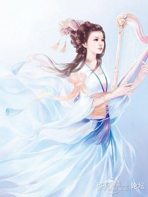 唯美古风系美女插画手机壁纸图片