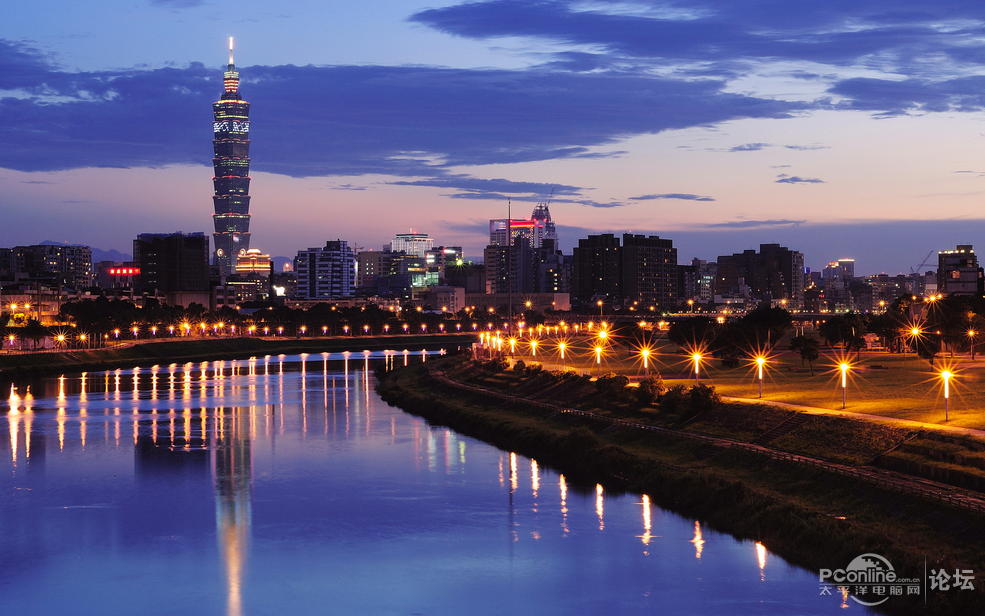 中国台湾高清灯光夜景宽屏壁纸