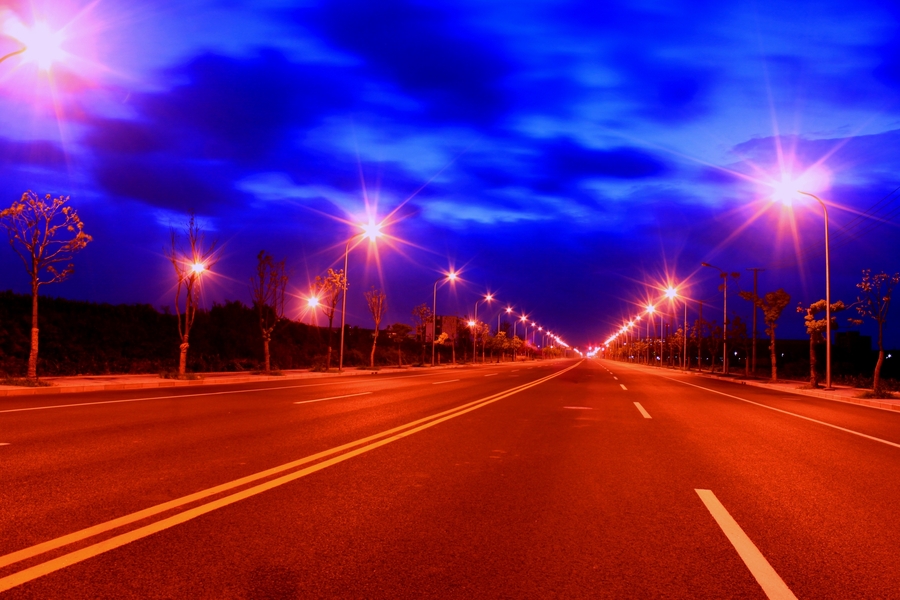 【夜景--剑川路与路边的乡村摄影图片】风光旅
