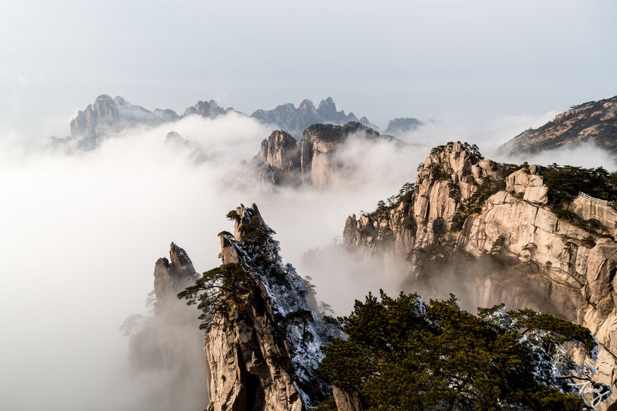 【冬日黄山雪景摄影图片】风光摄影