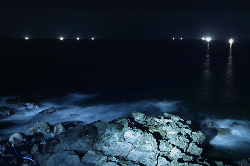 【济州岛】夜晚的海滩