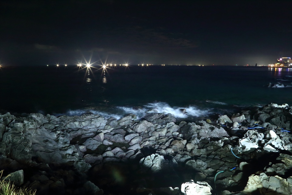 【济州岛】夜晚的海滩