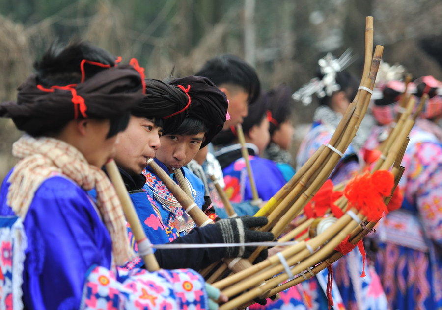 【纪实 : 苗族的芦笙节摄影图片】纪实摄影