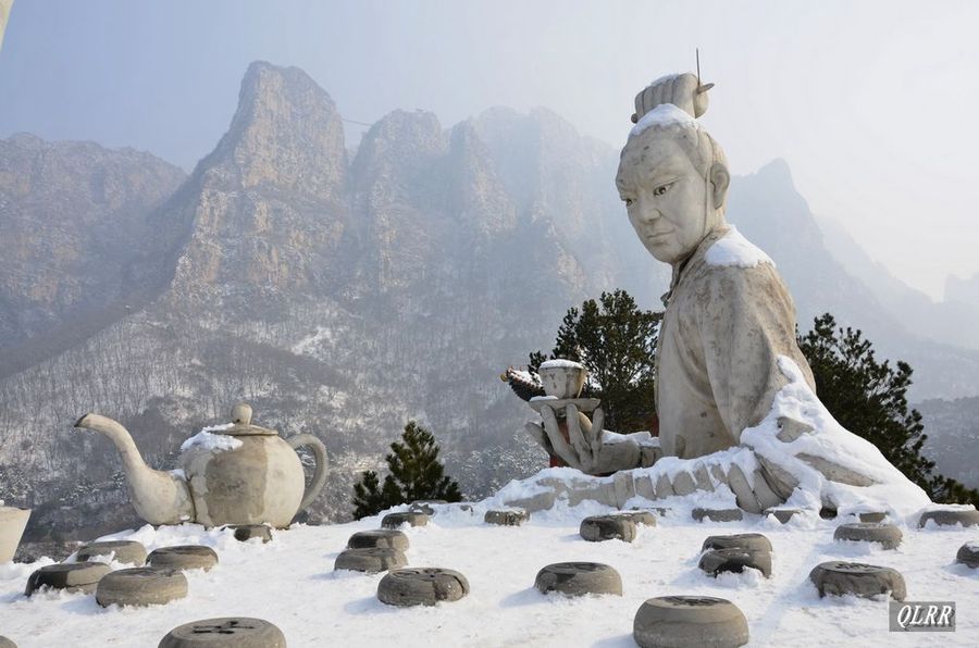 【山西永济五老峰:深山寺庙(雪景)摄影图片】风