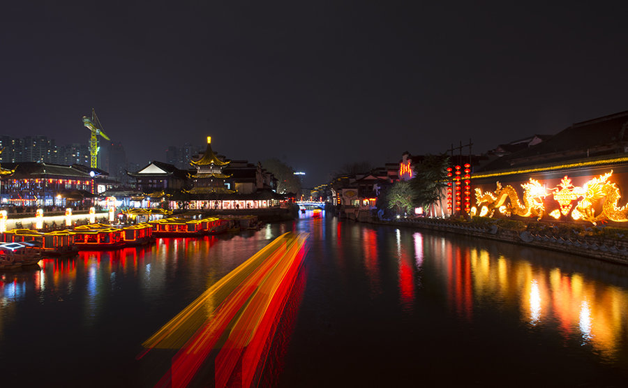 【南京夫子庙夜景摄影图片】风光摄影_旷野春风_电脑