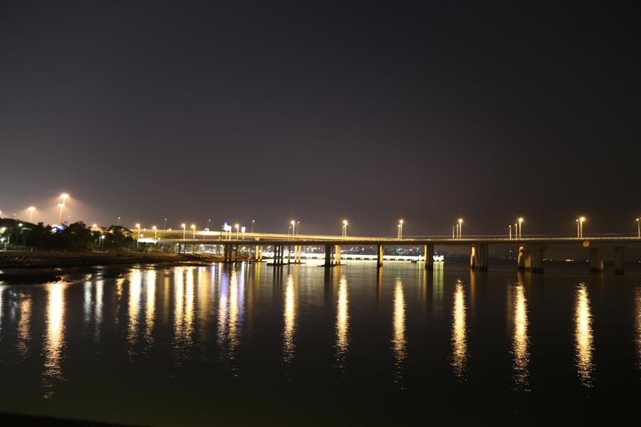 【深圳湾大桥夜景摄影图片】风光旅游摄影