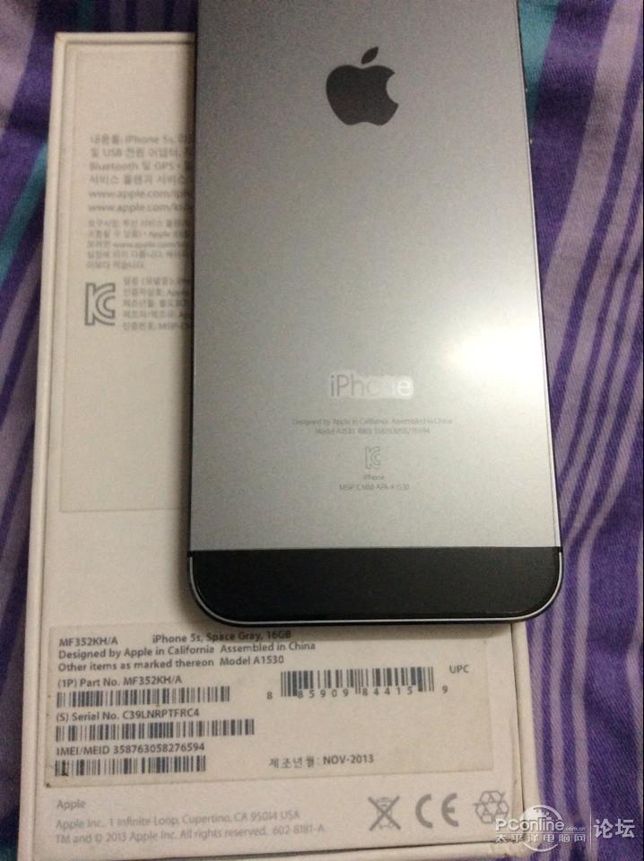 顺德容桂大良出售韩版灰色iPhone5s一台,A15