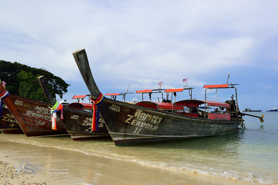 【泰国行 - 海、天、长尾船摄影图片】风光旅游