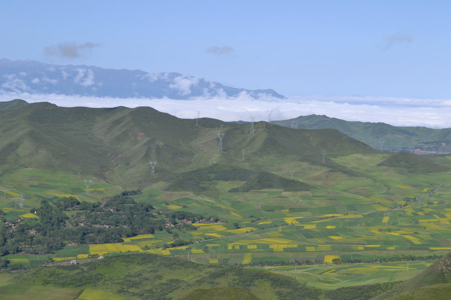 青沙山上望平川