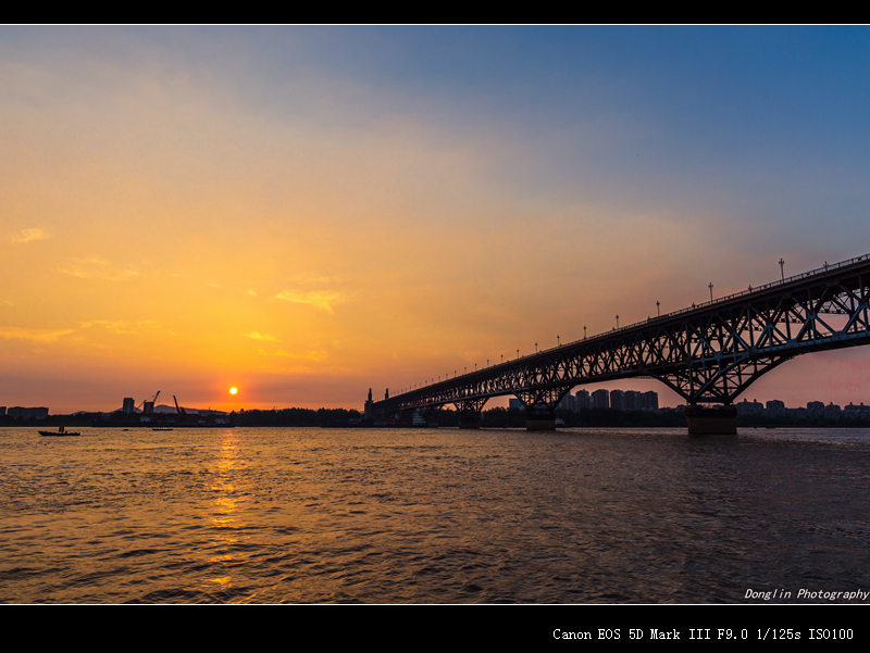 【日落下的南京长江大桥摄影图片】风光旅游摄影_太平洋电脑网摄影部落