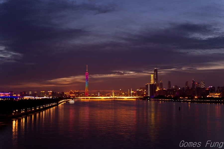 广州琶洲桥上夜景 - 7p