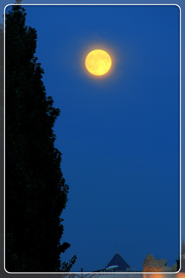 【今晚的月亮真圆摄影图片】风光摄影