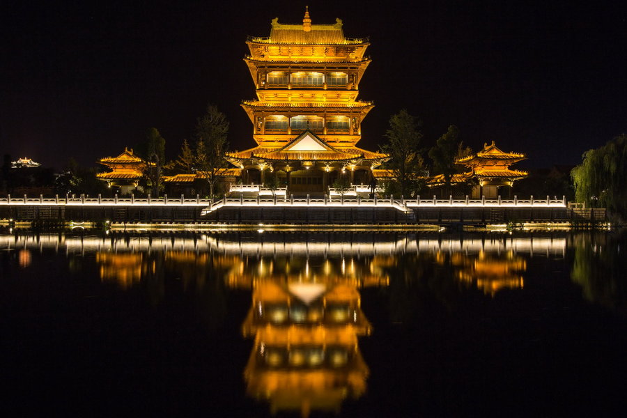 【台儿庄夜景(17P)摄影图片】风光旅游摄影