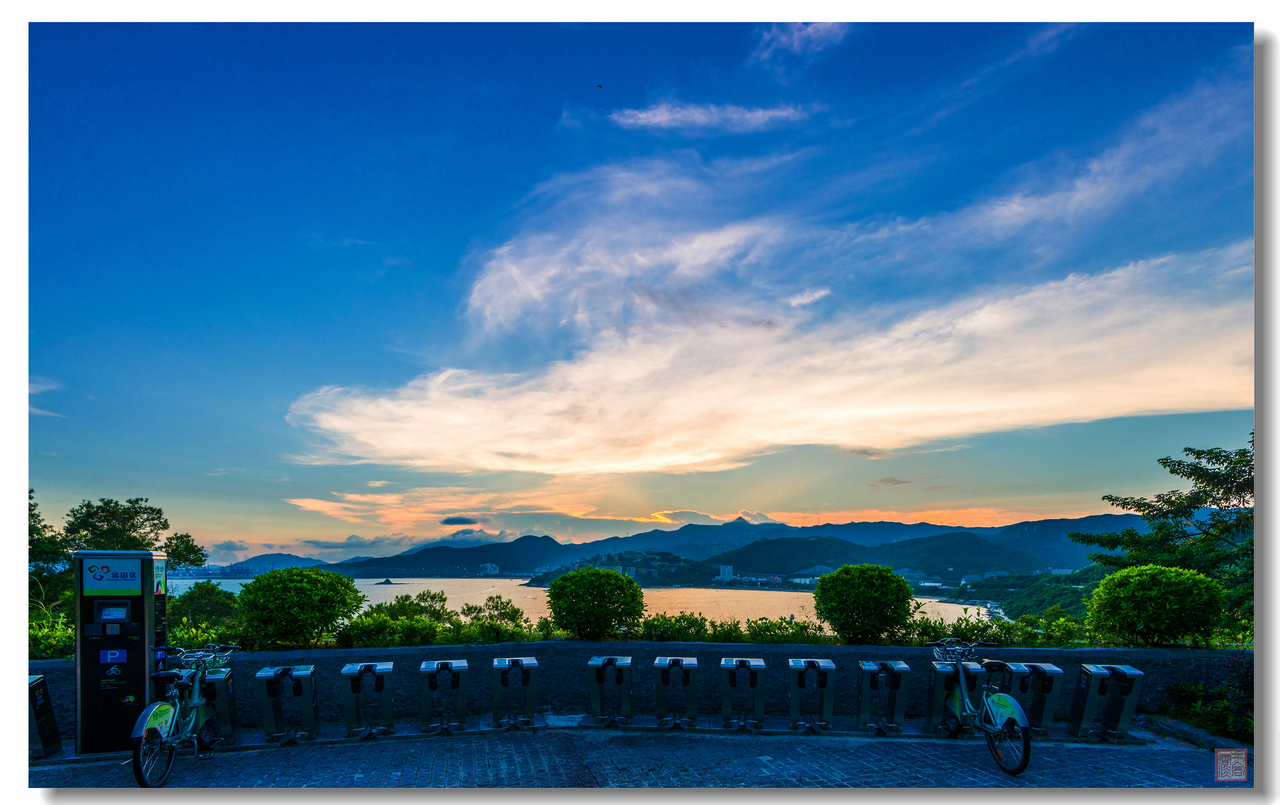 夏天的味道日落大鹏湾