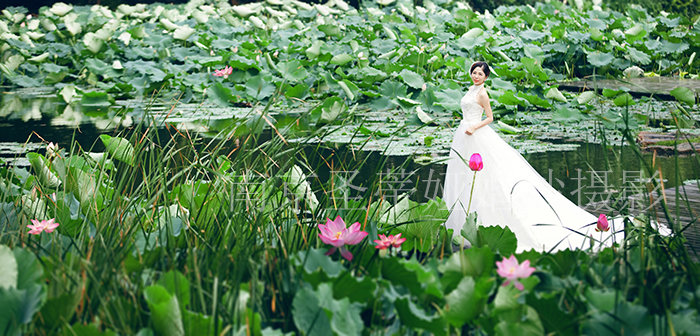 【荷花池边的爱 南京的婚纱摄影摄影图片】人像摄影