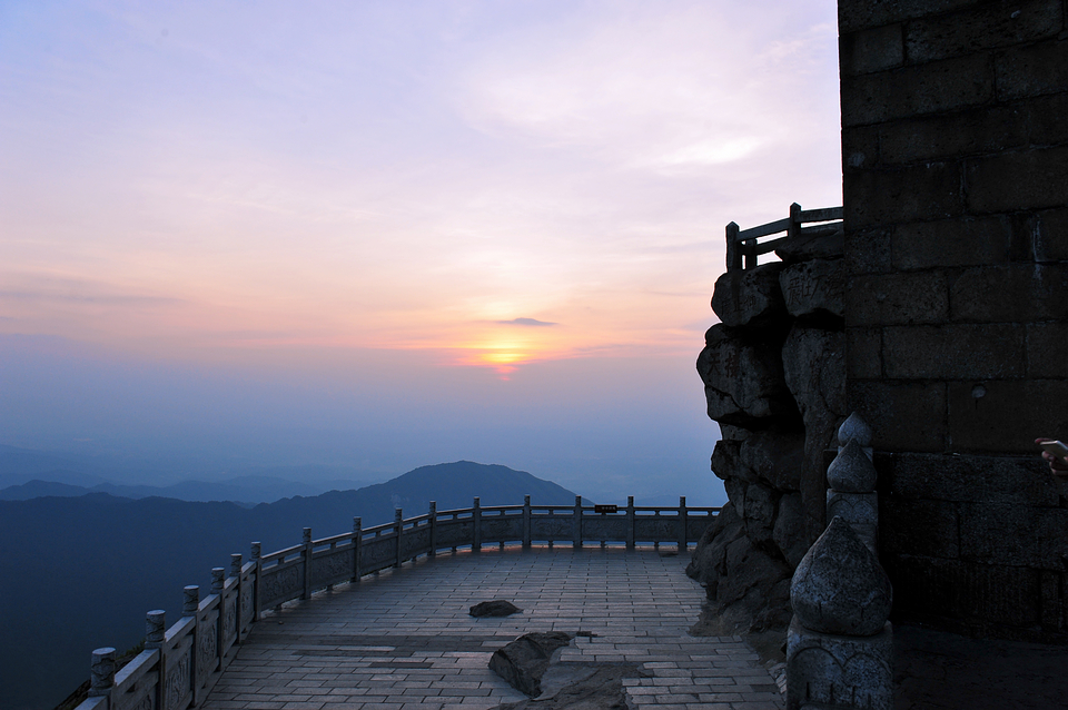 夕照南岳衡山祝融峰