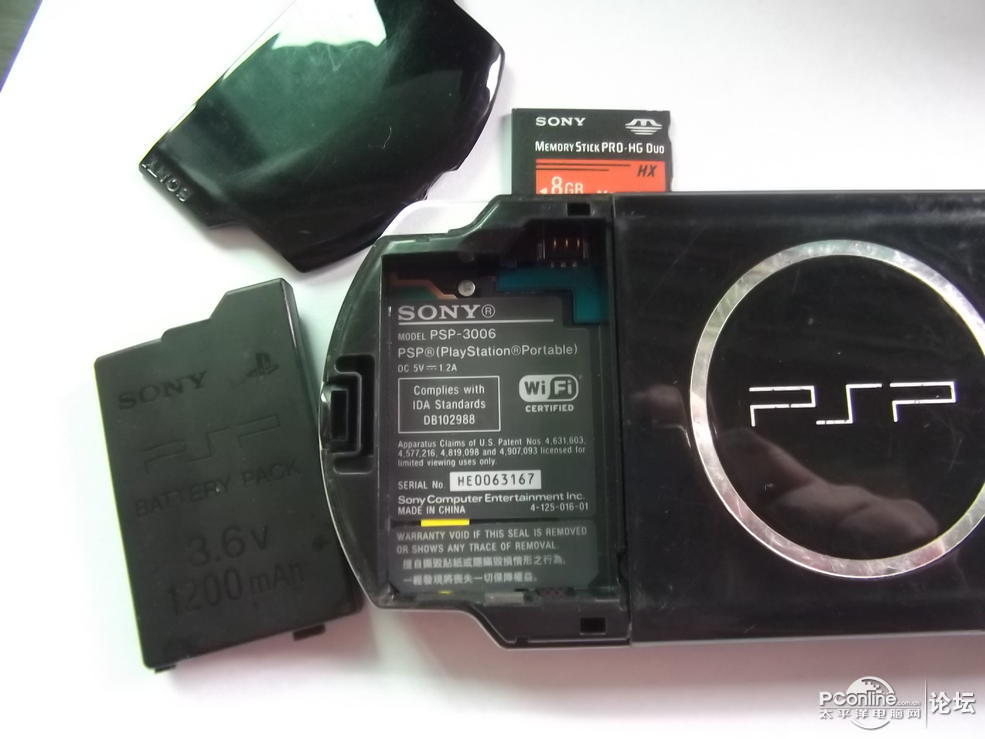 380元转让索尼掌上游戏机PSP3000黑色 完美