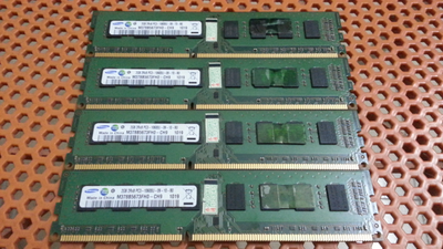 四条终身保修的三星金条2G DDR3 1333内存条
