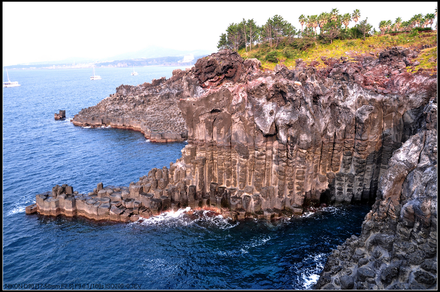 【韩国济州岛--柱壮节理带风光摄影图片】风光