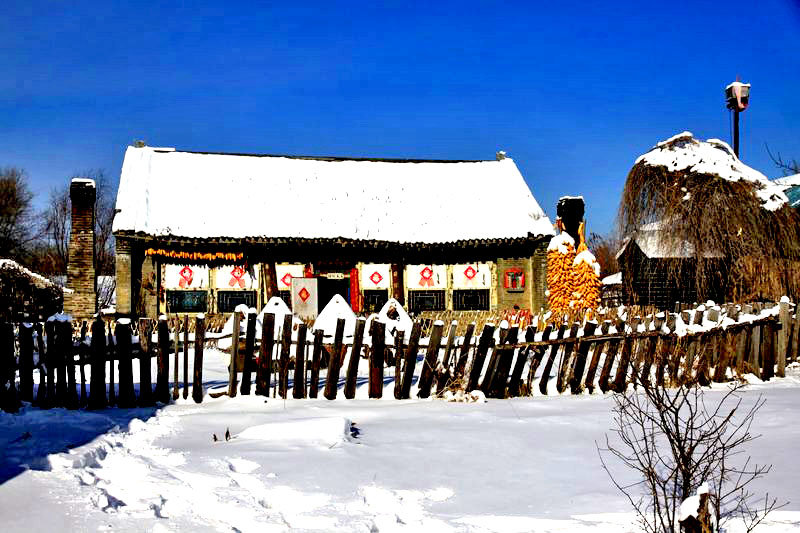 【【冬祭】--雪映满乡民居4摄影图片】风光旅