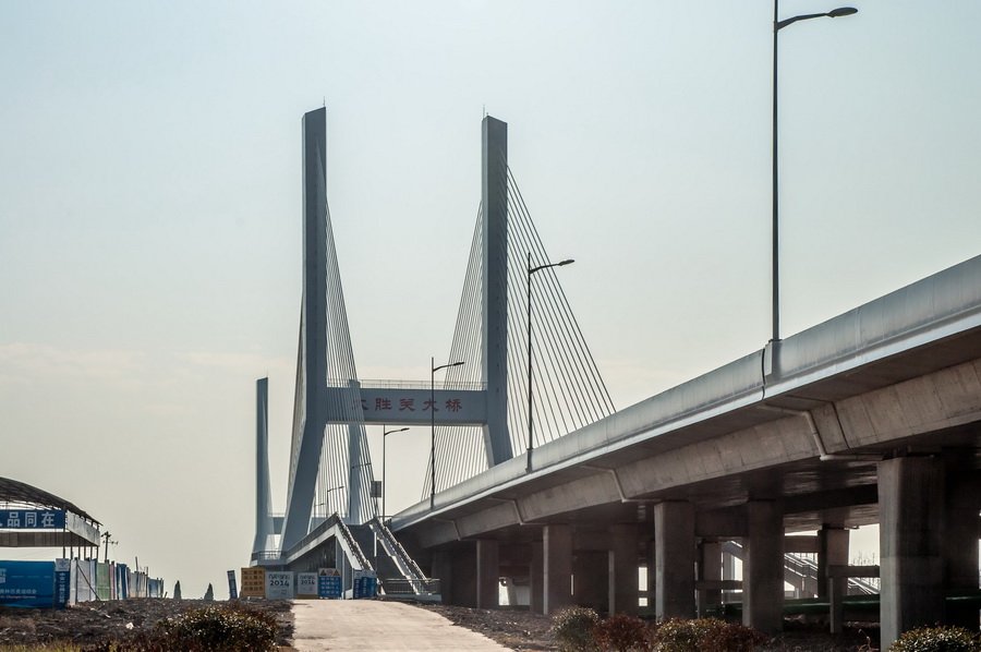 【南京市政桥梁中唯一一座特大跨径斜拉桥摄影