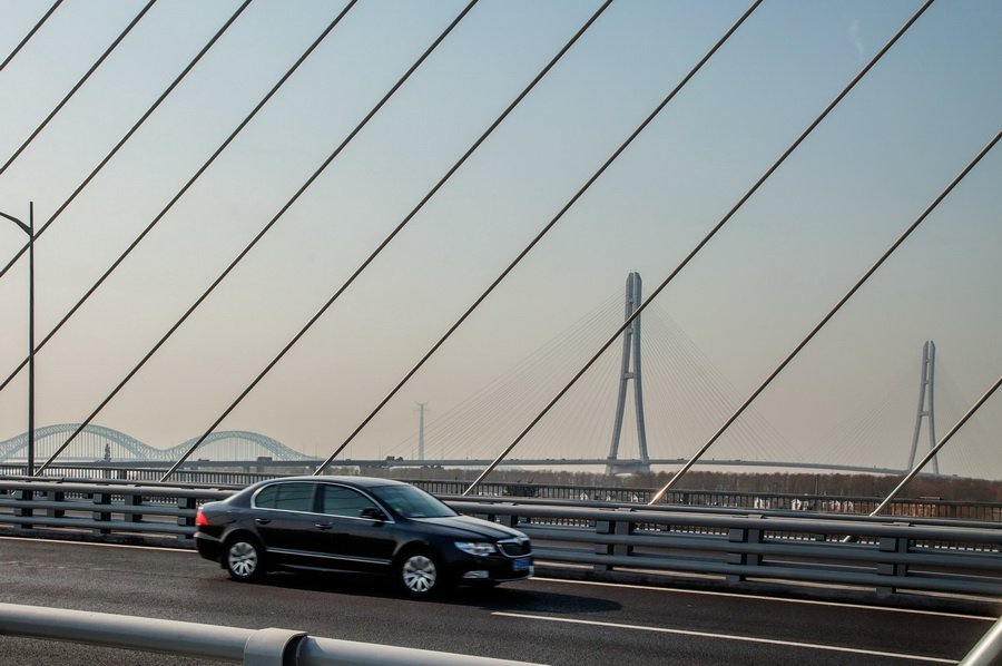 【南京市政桥梁中唯一一座特大跨径斜拉桥摄影