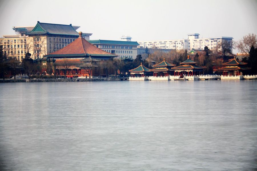 【北京北海公园冬的色彩摄影图片】风光旅游摄