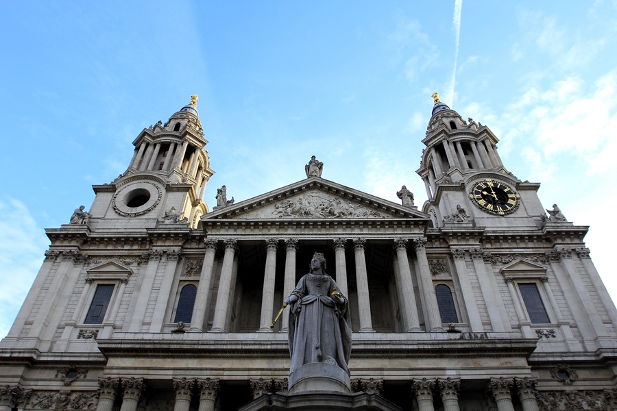 【伦敦:圣保罗大教堂摄影图片】伦敦风光摄影