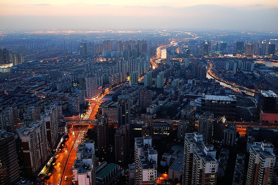 长宁区夜幕景色