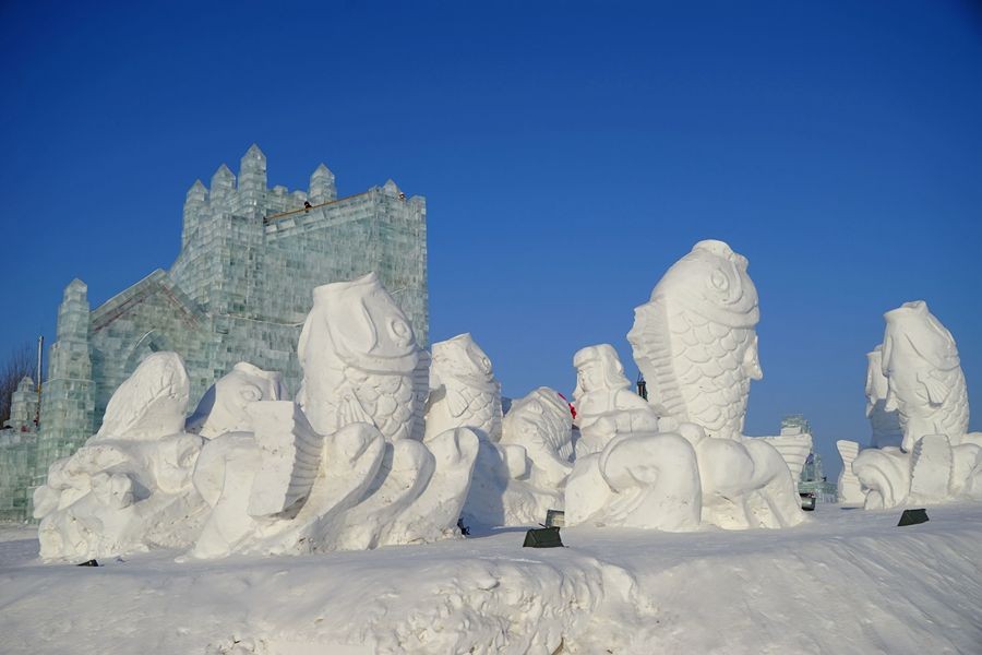 白天的哈尔滨冰雪大世界