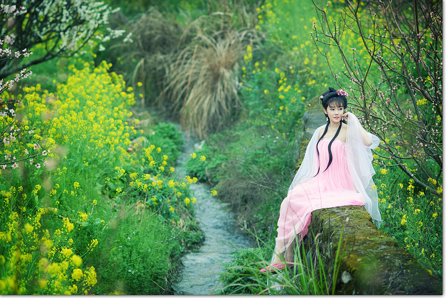 【【三月天】-- 桃花仙子摄影图片】人像摄影