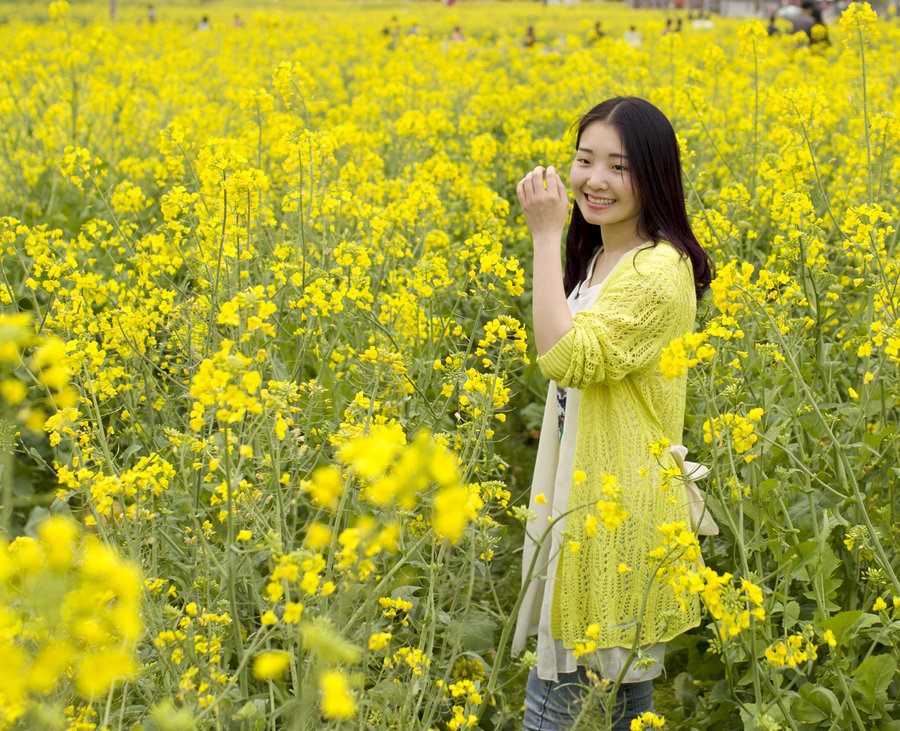 油菜花人像试拍