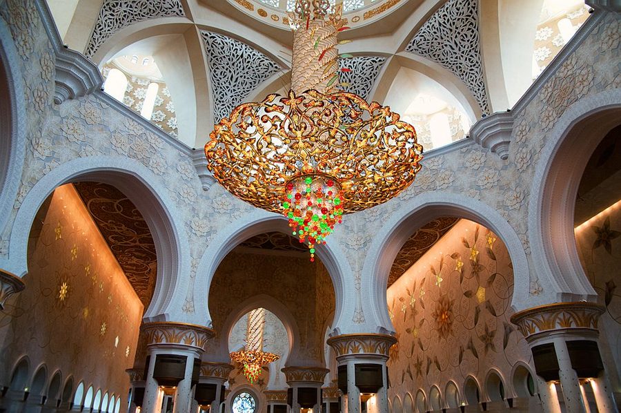 【迪拜-阿布扎比清真寺摄影图片】风光旅游摄