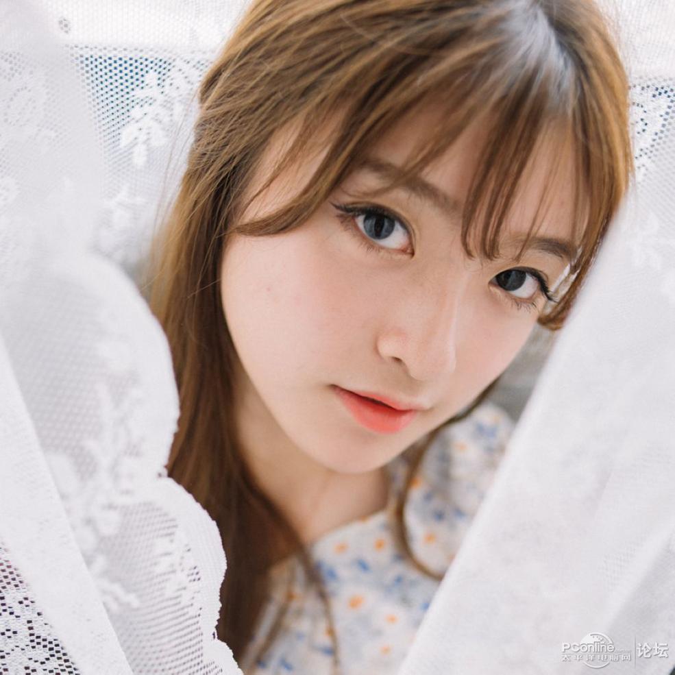 遇见 文艺大眼美女写真壁纸