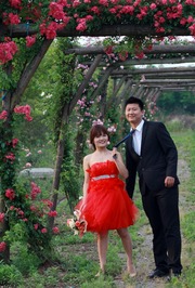 香薇玫瑰庄园蹭拍一对幸福的恋人