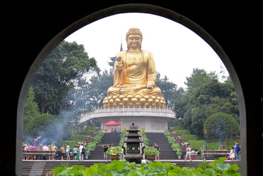 重庆华岩寺荷花 (共p)