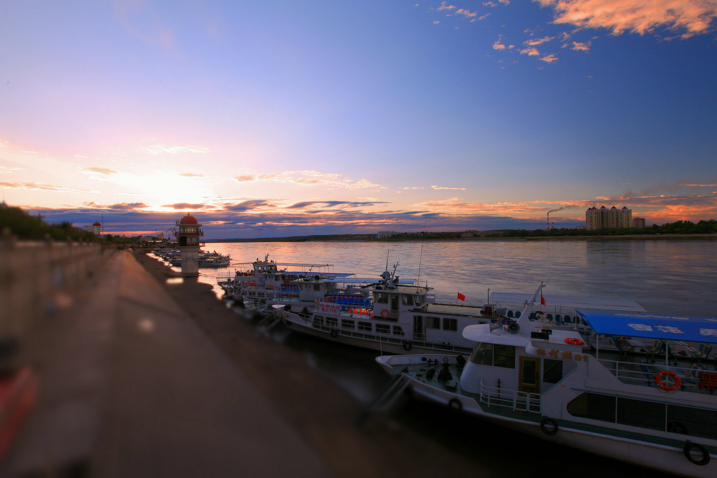 黑河夕阳余辉