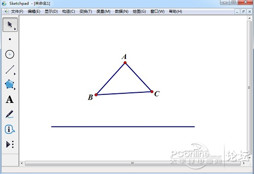 怎样通过几何画板绘制相似三角形_软件应用论